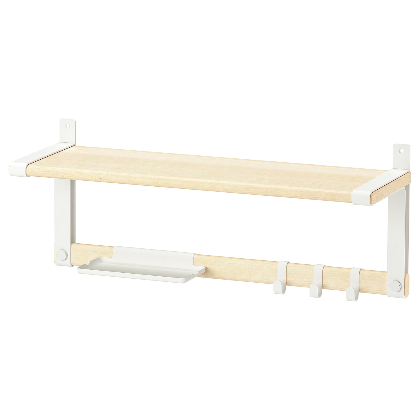 IKEA SKOMAKARE Estante blanco/álamo 65x26 cm