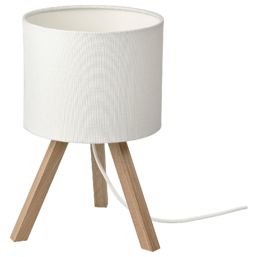 IKEA STORSEGEL Lámpara de mesa fresno/blanco