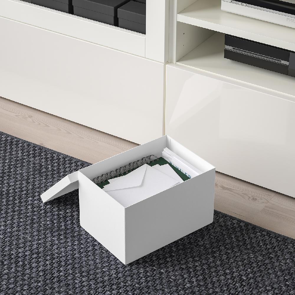 IKEA TJENA Caja Con Tapa Blanco 18x25x15 Cm