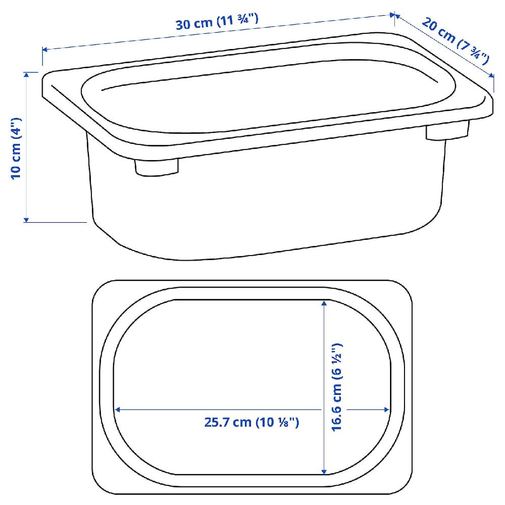 IKEA TROFAST Caja Blanco 20x30x10 Cm