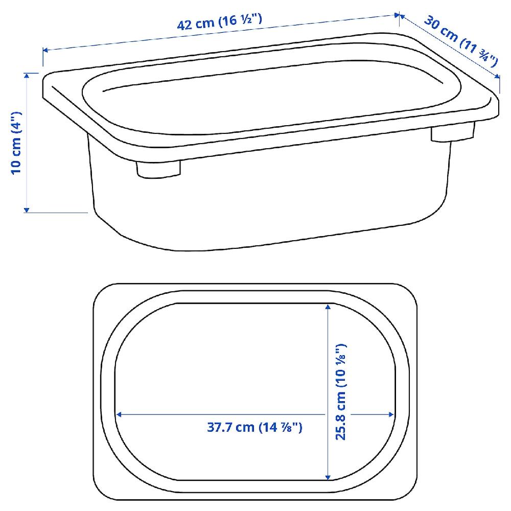 IKEA TROFAST Caja Blanco 42x30x10 Cm