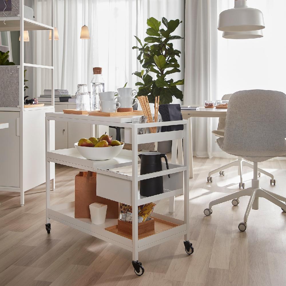 IKEA TROTTEN Carrito Blanco 80x40 Cm