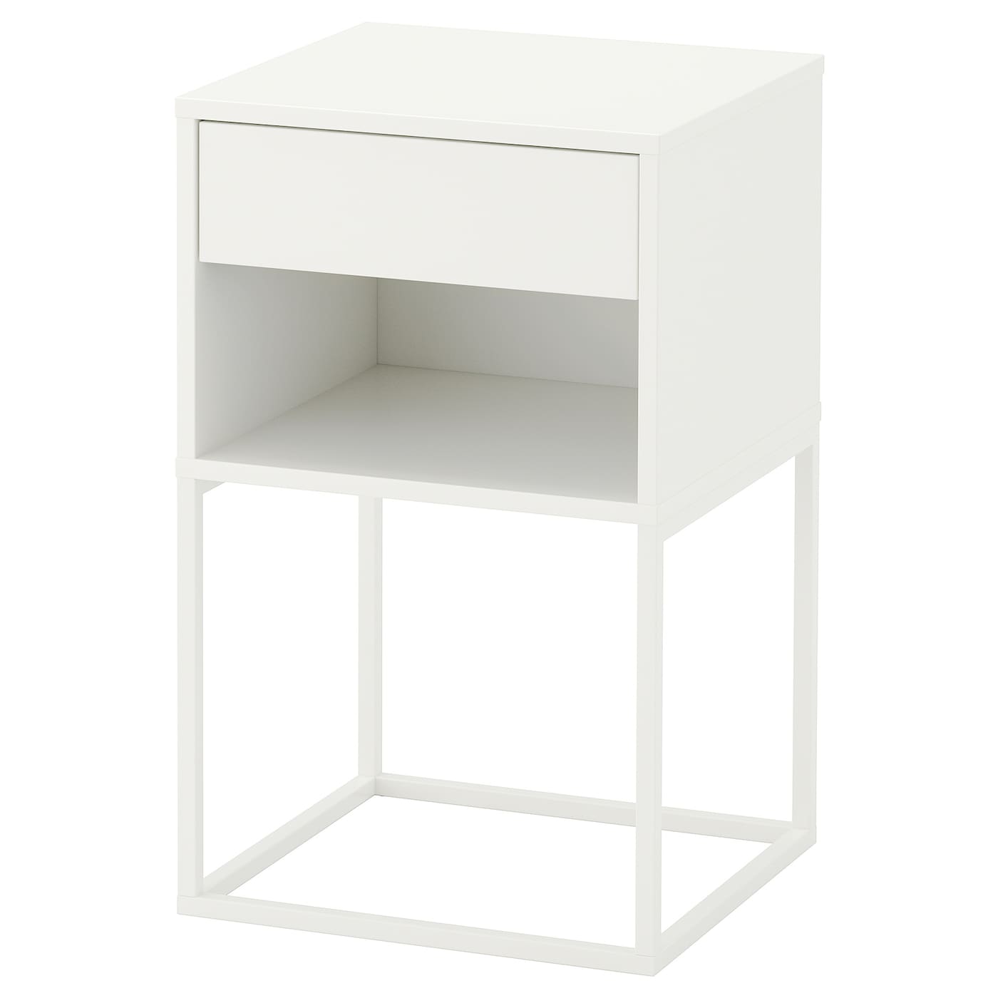 IKEA VIKHAMMER Mesita De Noche Blanco 40x39 Cm
