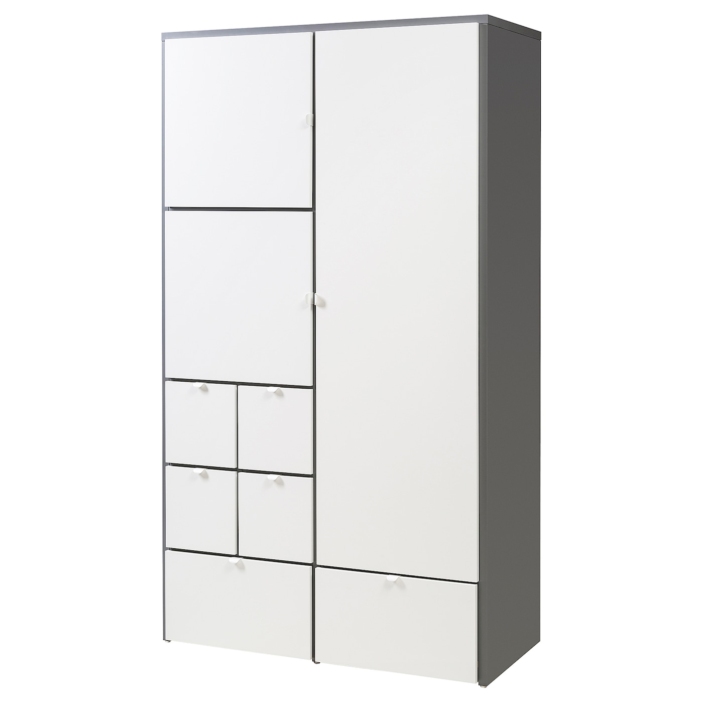IKEA VISTHUS Armario gris/blanco 122x59x216 cm