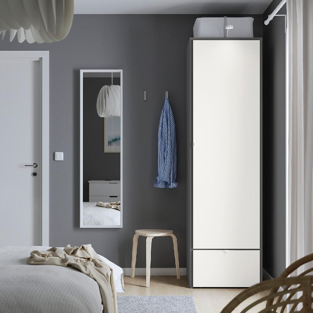 IKEA VISTHUS Armario Gris/blanco 63x59x216 Cm