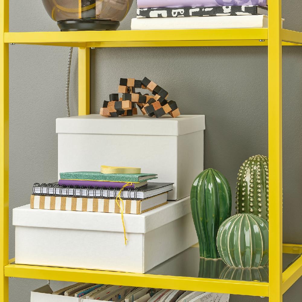 IKEA VITTSJÖ Estantería Amarillo/vidrio 51x175 Cm