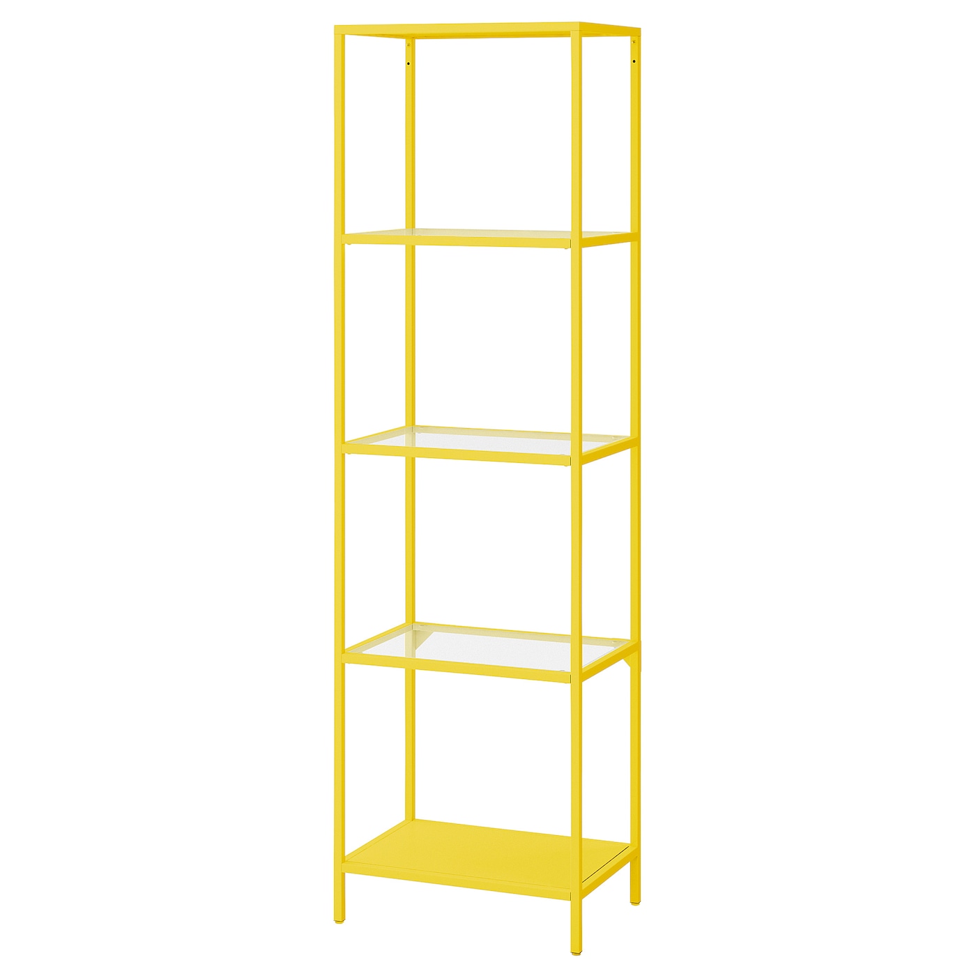 IKEA VITTSJÖ Estantería amarillo/vidrio 51x175 cm
