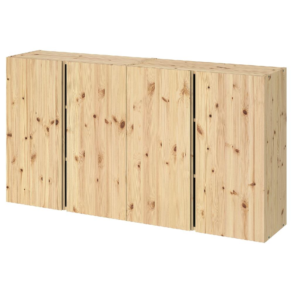 IKEA IVAR Armario de pared con puertas pino 160x30x83 cm