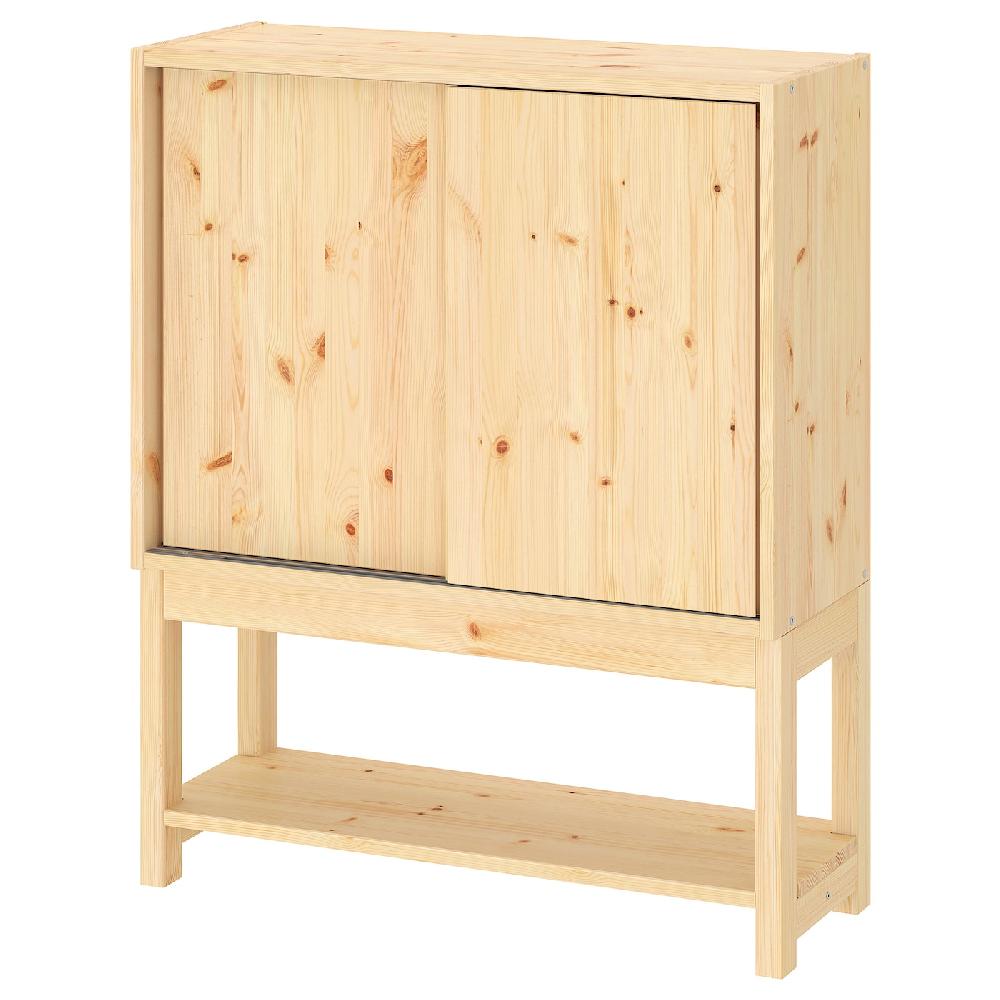 IKEA IVAR Estantería con puertas correderas pino 80x30x97 cm