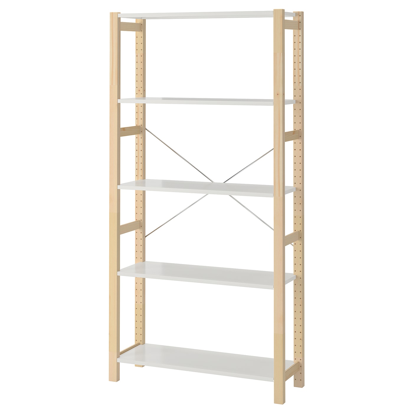 IKEA IVAR Estantería pino/metal blanco 89x30x179 cm