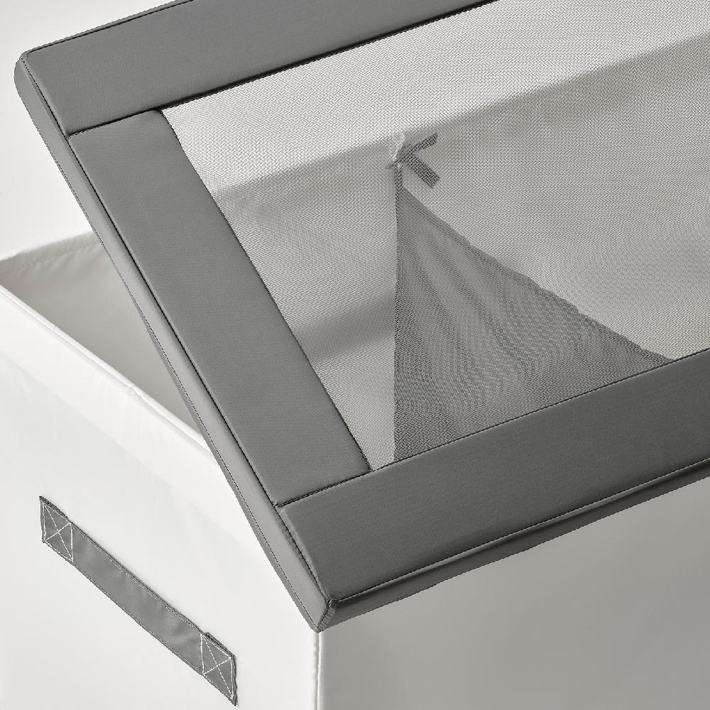 IKEA JÄTTEBJÖRN Caja Con Tapa Blanco/gris 81x45x44 Cm