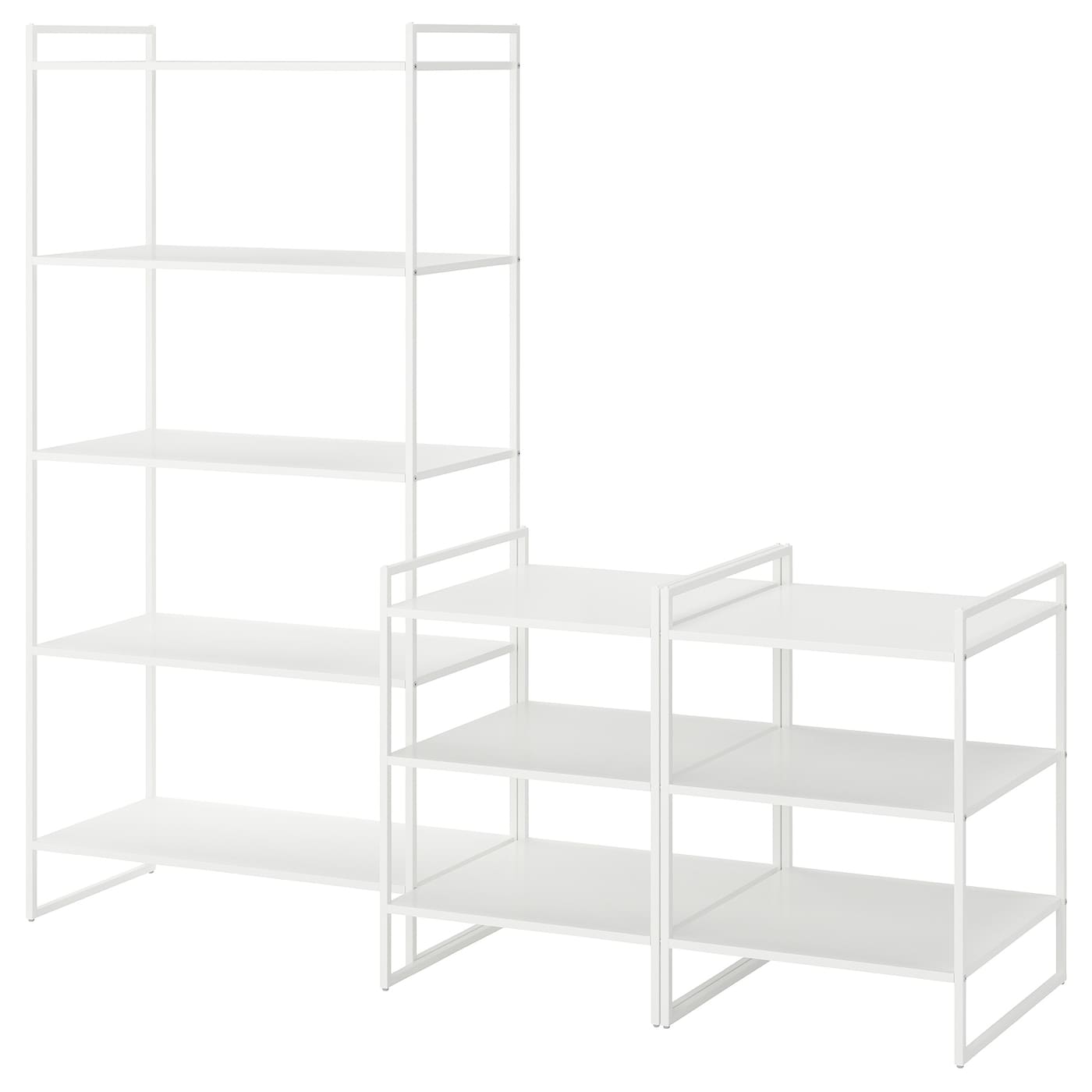 IKEA JONAXEL Combinación de almacenaje abierta blanco 182x51x160 cm