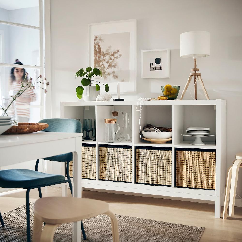 IKEA KALLAX Estantería Con Soporte Blanco/blanco 147x94 Cm