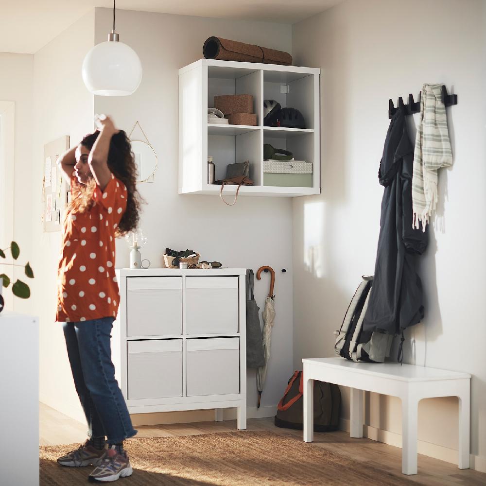 IKEA KALLAX Estantería Con Soporte Blanco/blanco 77x94 Cm