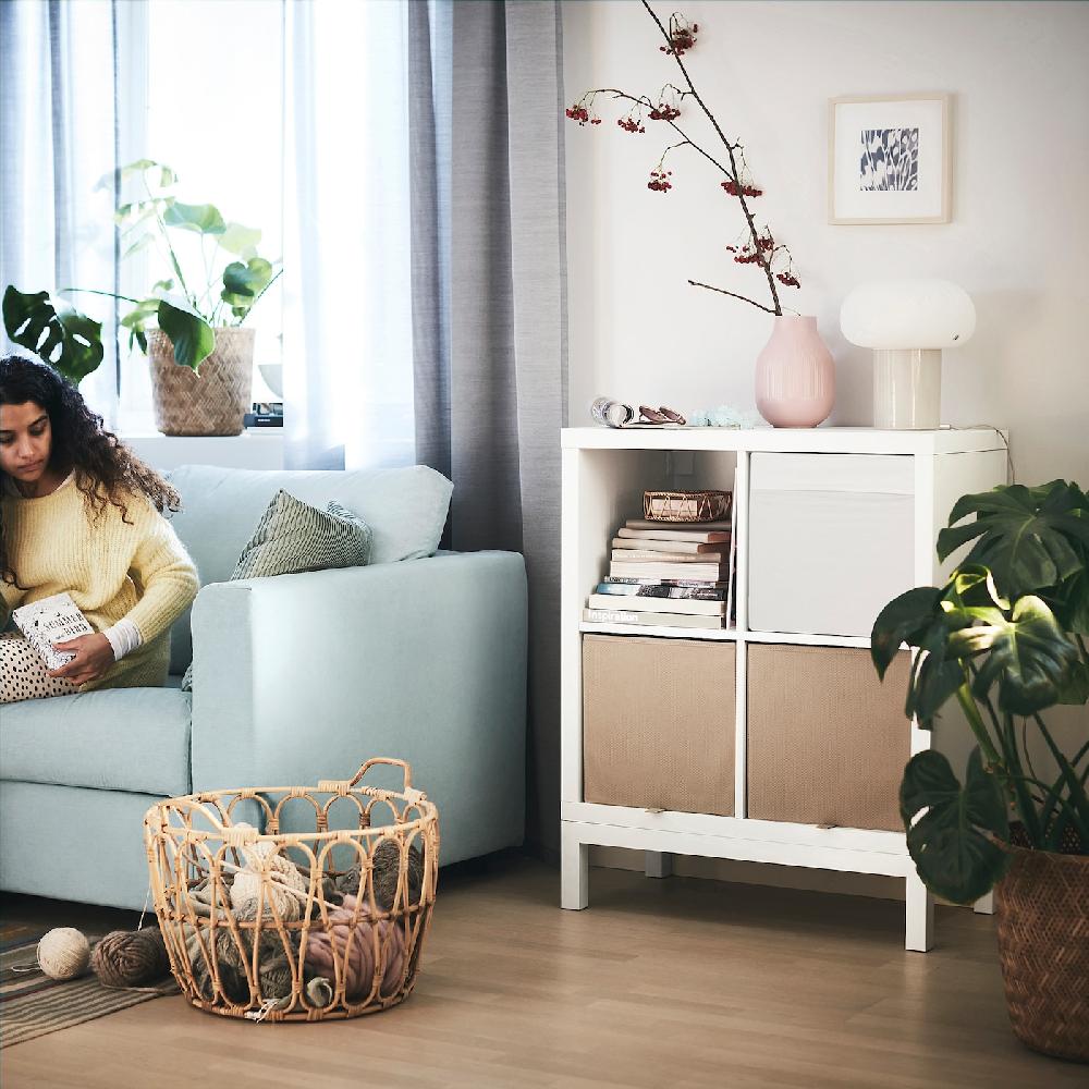 IKEA KALLAX Estantería Con Soporte Blanco/blanco 77x94 Cm