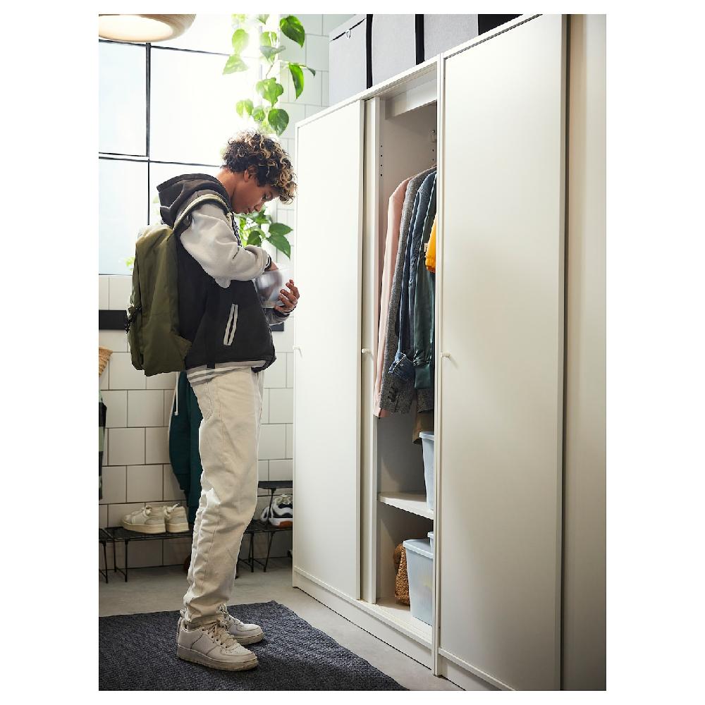 IKEA KLEPPSTAD Armario Con Puertas Correderas Blanco 117x176 Cm