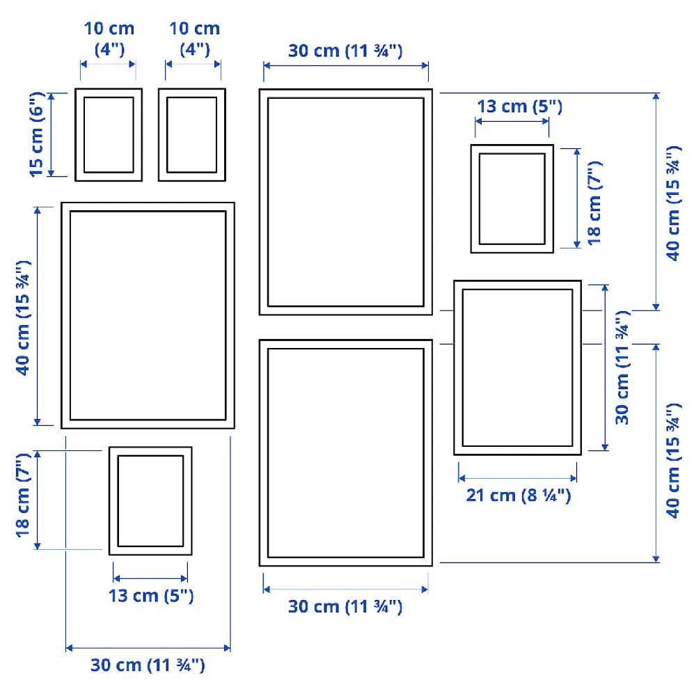 IKEA KNOPPÄNG Marco Con Lámina Juego De 8 Vida En El Campo
