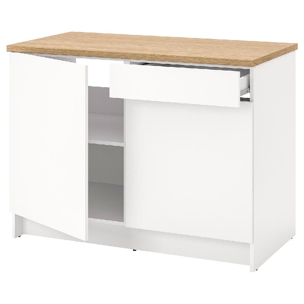 IKEA KNOXHULT Armario bajo con puertas y cajón blanco 120 cm