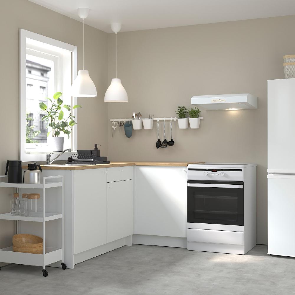 IKEA KNOXHULT Cocina De Esquina Blanco 183x122x91 Cm