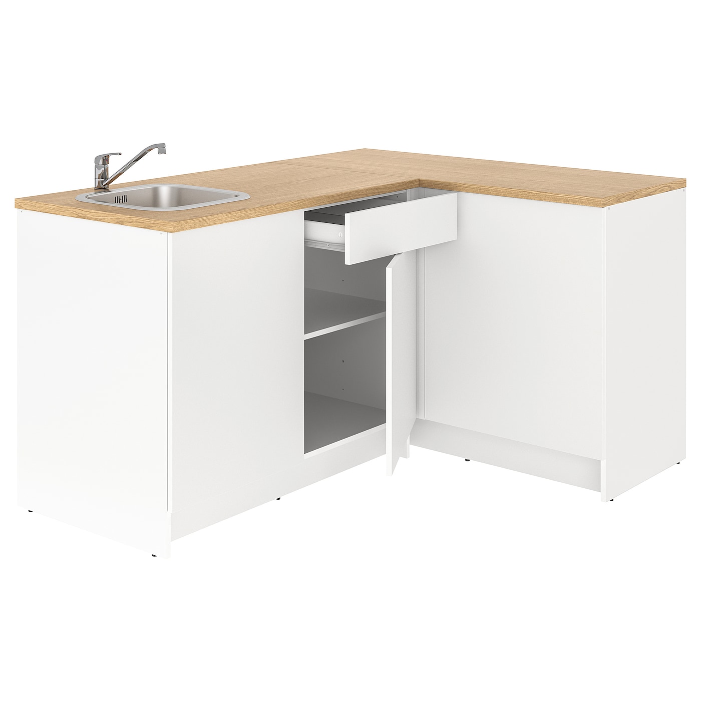 IKEA KNOXHULT Cocina de esquina blanco 183x122x91 cm