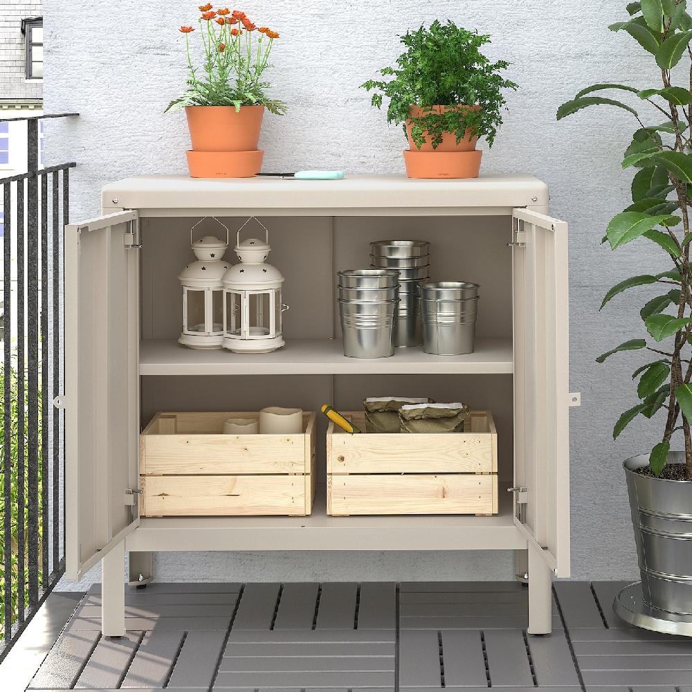 IKEA KOLBJÖRN Armario Para Interior O Exterior Beige 80x81 Cm