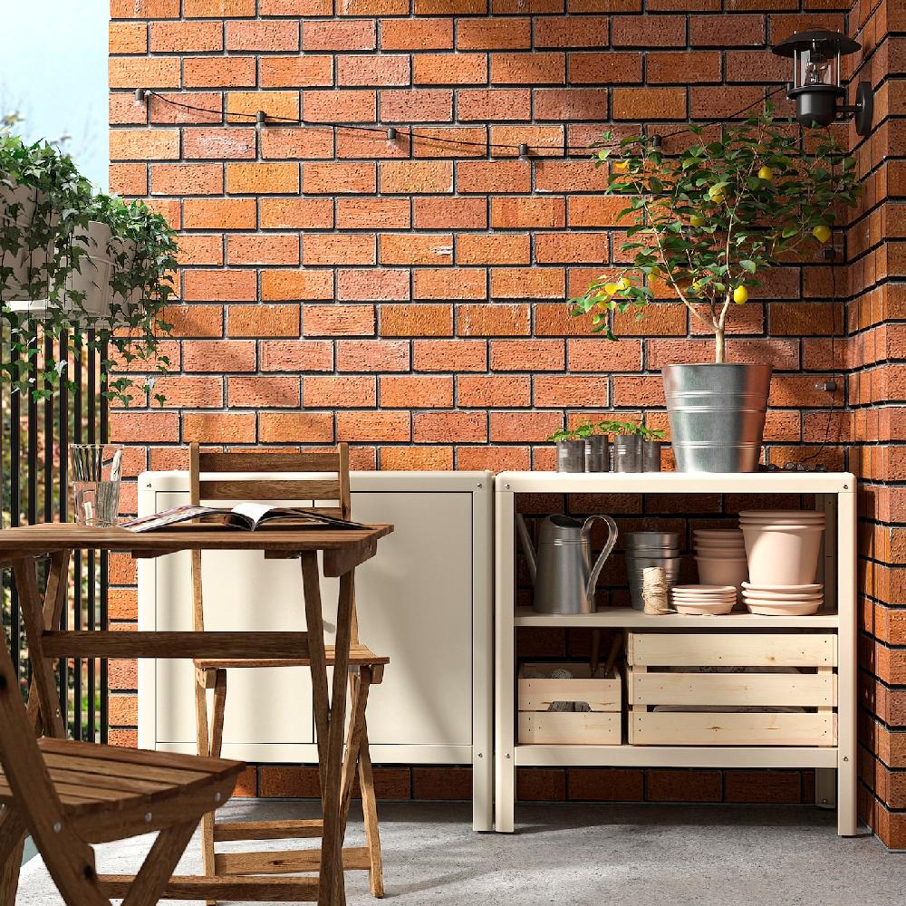 IKEA KOLBJÖRN Estantería De Interior Y Exterior Beige 80x81 Cm