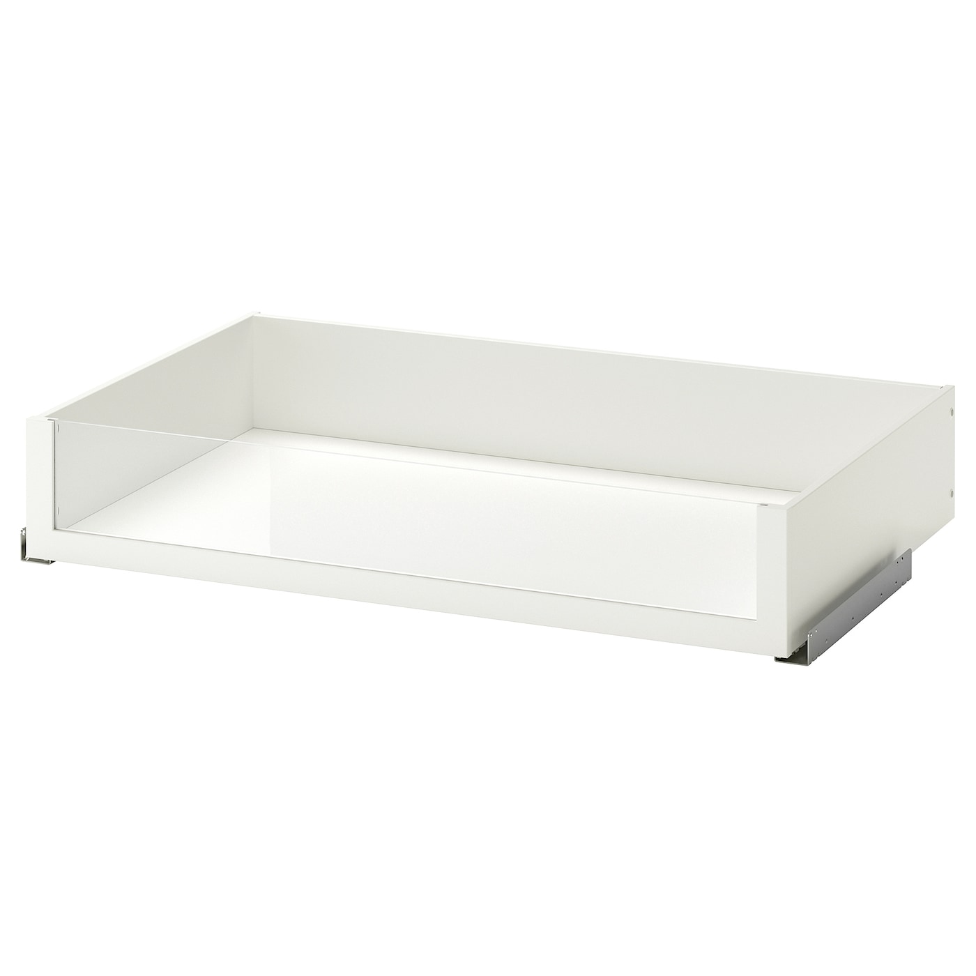 IKEA KOMPLEMENT Cajón con frente de vidrio blanco 100x58 cm