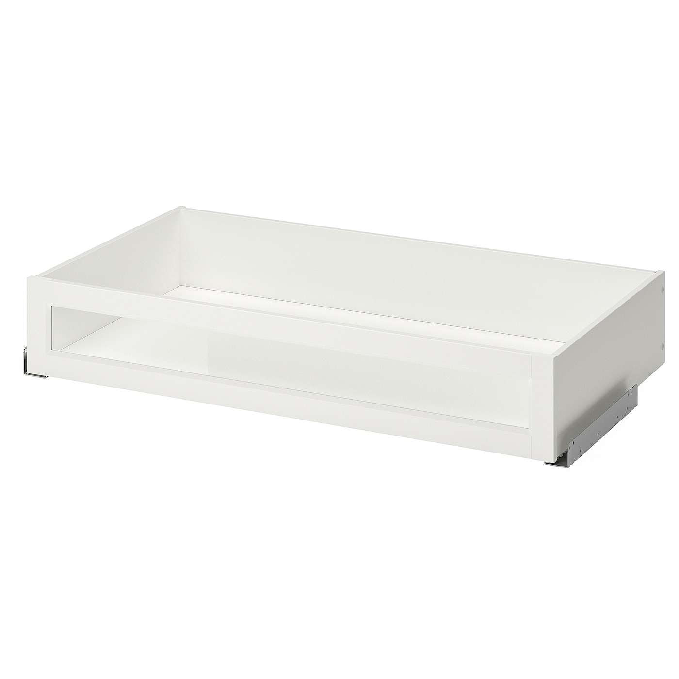 IKEA KOMPLEMENT Cajón frente enmarcado vidrio blanco 100x58 cm
