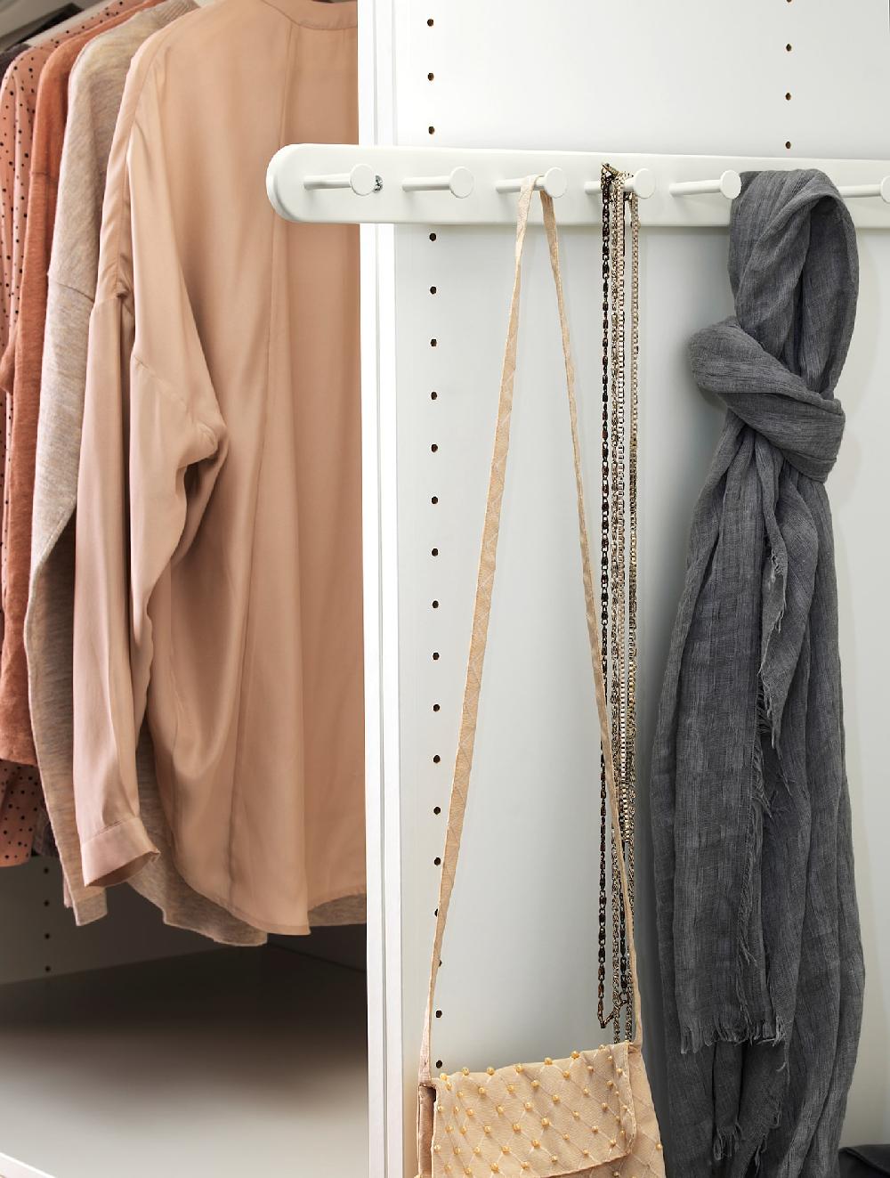 IKEA KOMPLEMENT Perchero Multiusos Extraíble Blanco 58 Cm