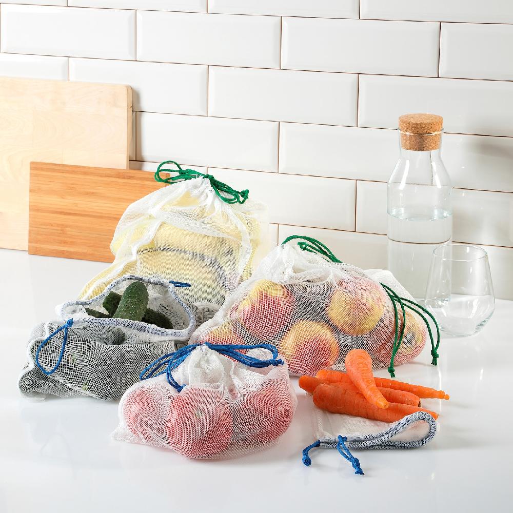 IKEA LAKAMARK Bolsa Verduras/alimentos Juego De 5 Hueso/medidas Variadas