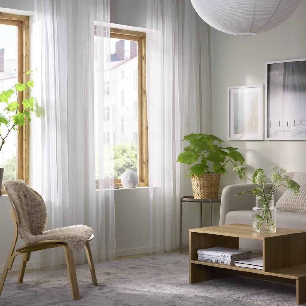 IKEA LILL Cortinas De Red Pack De 2 Unidades Con Bolsillo Para Barra/blanco 280x300 Cm