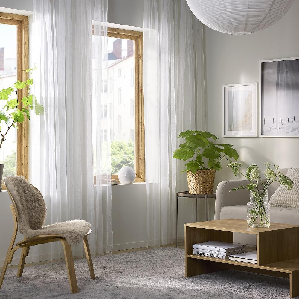 IKEA LILL Cortinas De Red Pack De 2 Unidades Con Bolsillo Para Barra/blanco 280x300 Cm