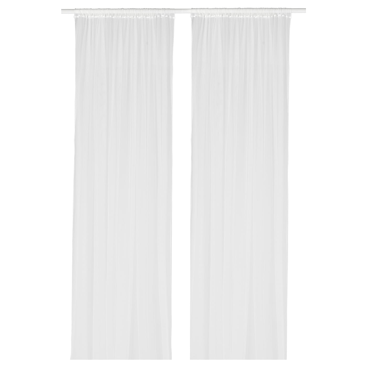 IKEA LILL Cortinas de red pack de 2 unidades con bolsillo para barra/blanco 280x300 cm