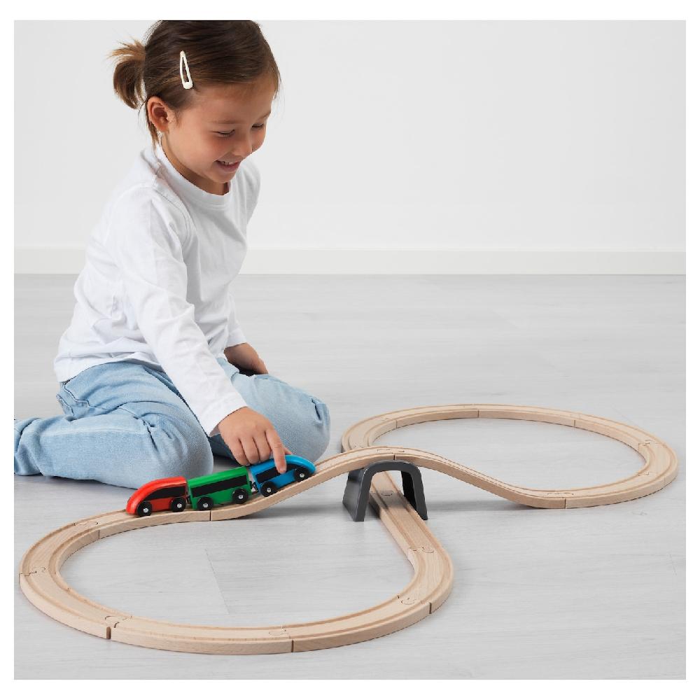 IKEA LILLABO Juego Básico Tren 20 Piezas Multicolor