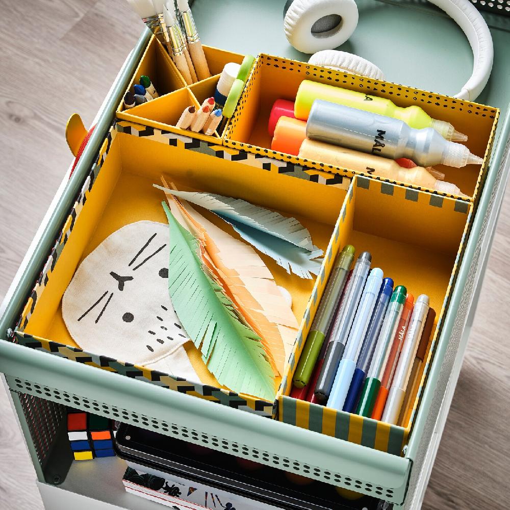 IKEA LYSMASK Caja Juego De 4 Con Motivos/multicolor