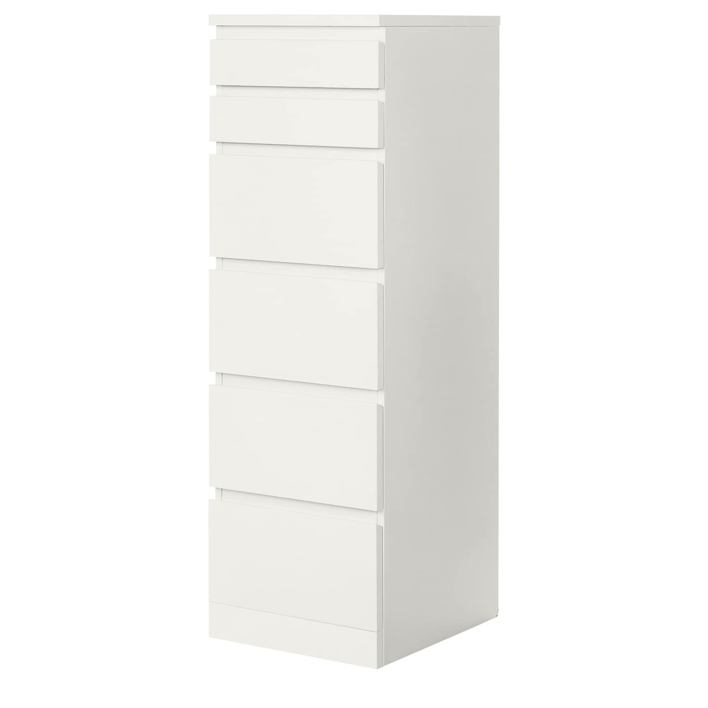 IKEA MALM Cómoda de 6 cajones blanco/espejo 40x123 cm