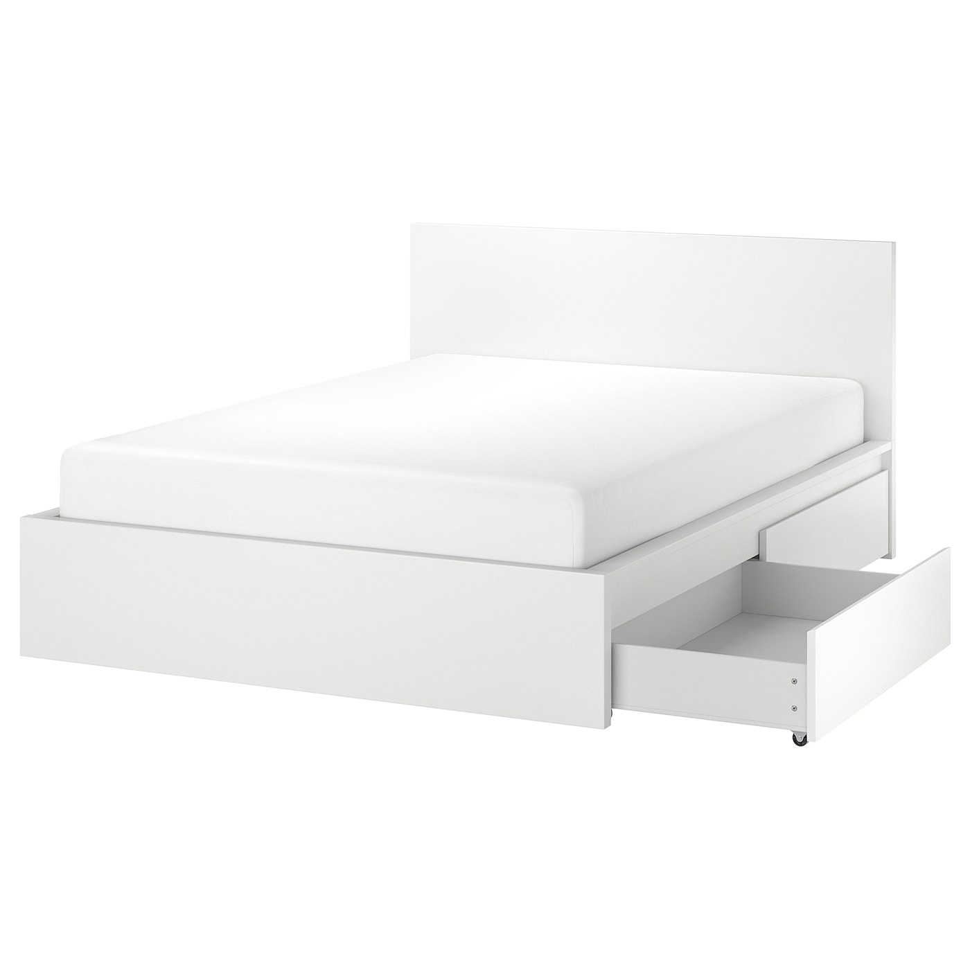 IKEA MALM Estructura de cama con 4 cajones blanco/Lönset 180x200 cm