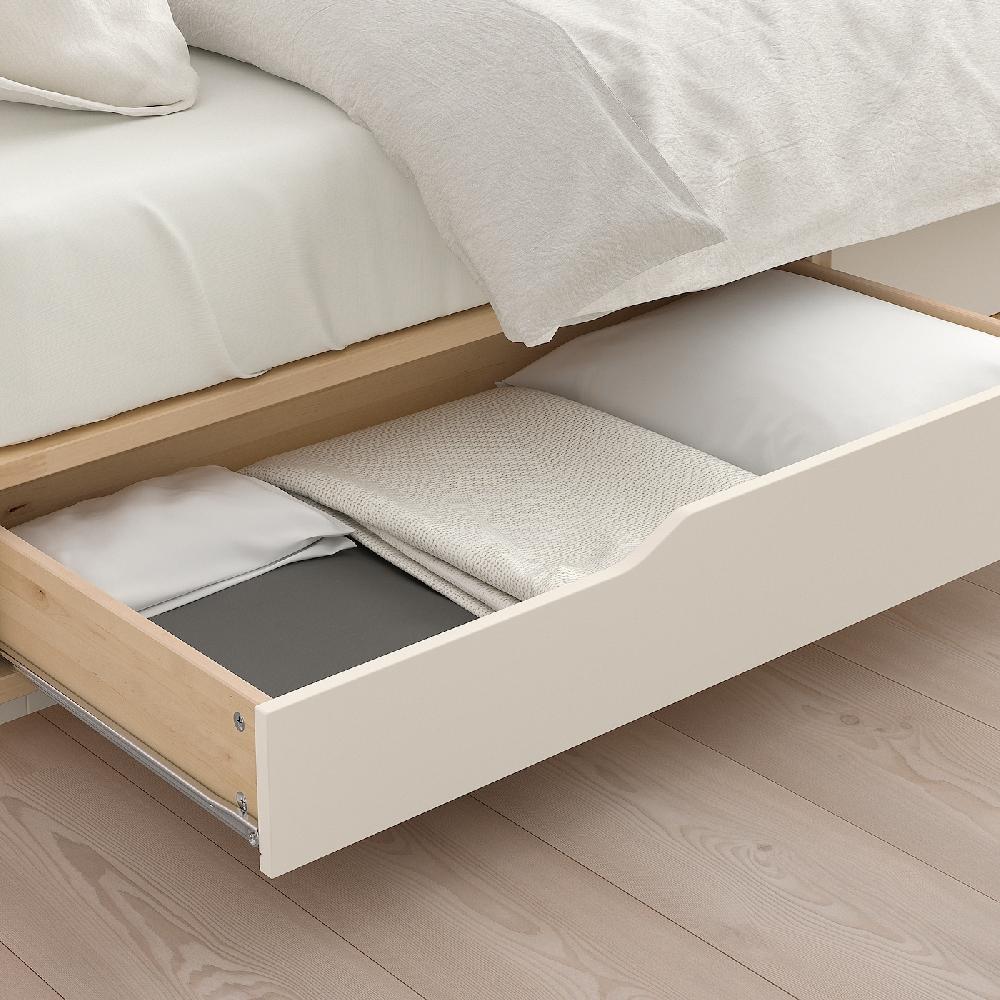 IKEA MANDAL Estructura De Cama Con Cabecero Abedul/blanco 160x200 Cm