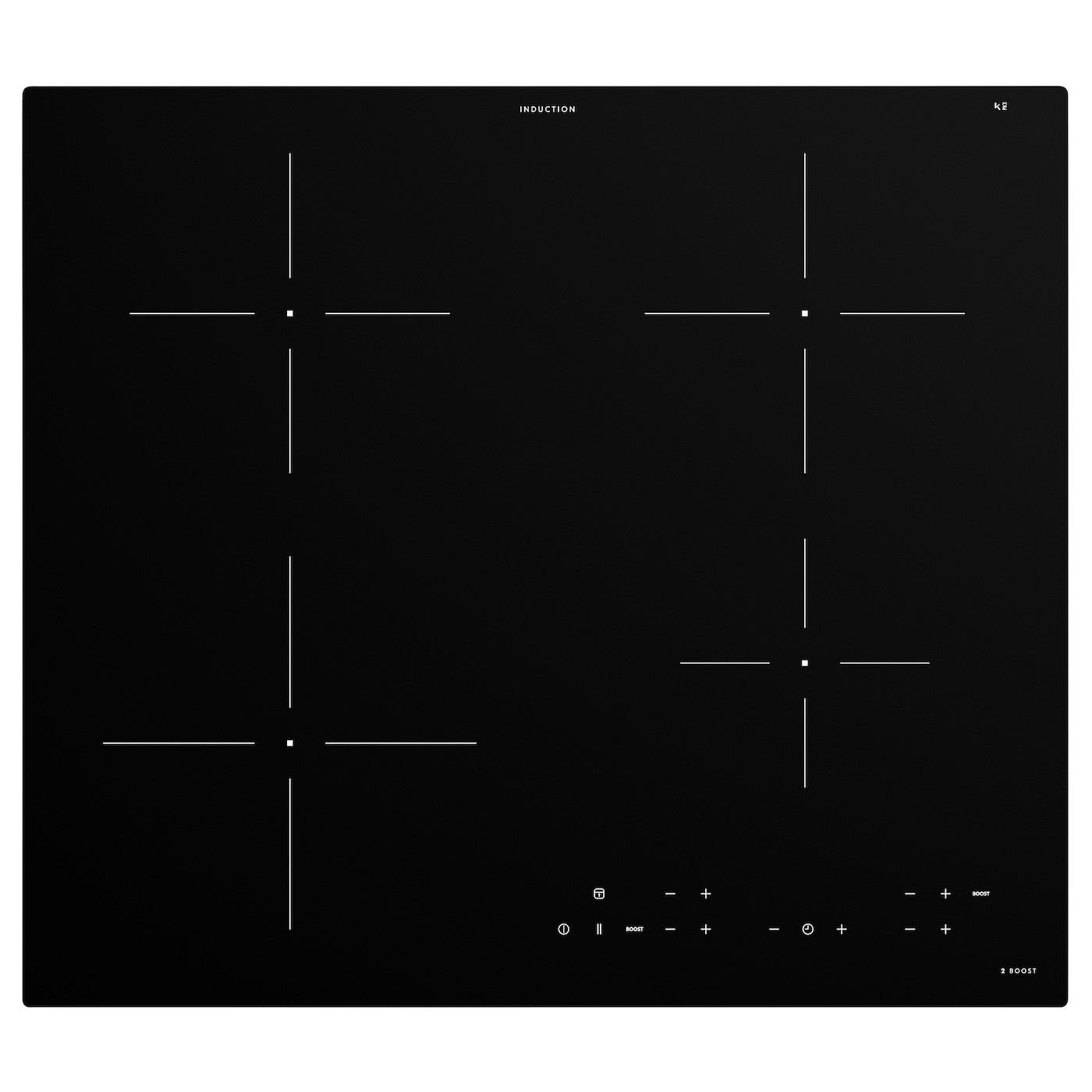 IKEA MATMÄSSIG Placa de inducción IKEA 300 negro 59 cm