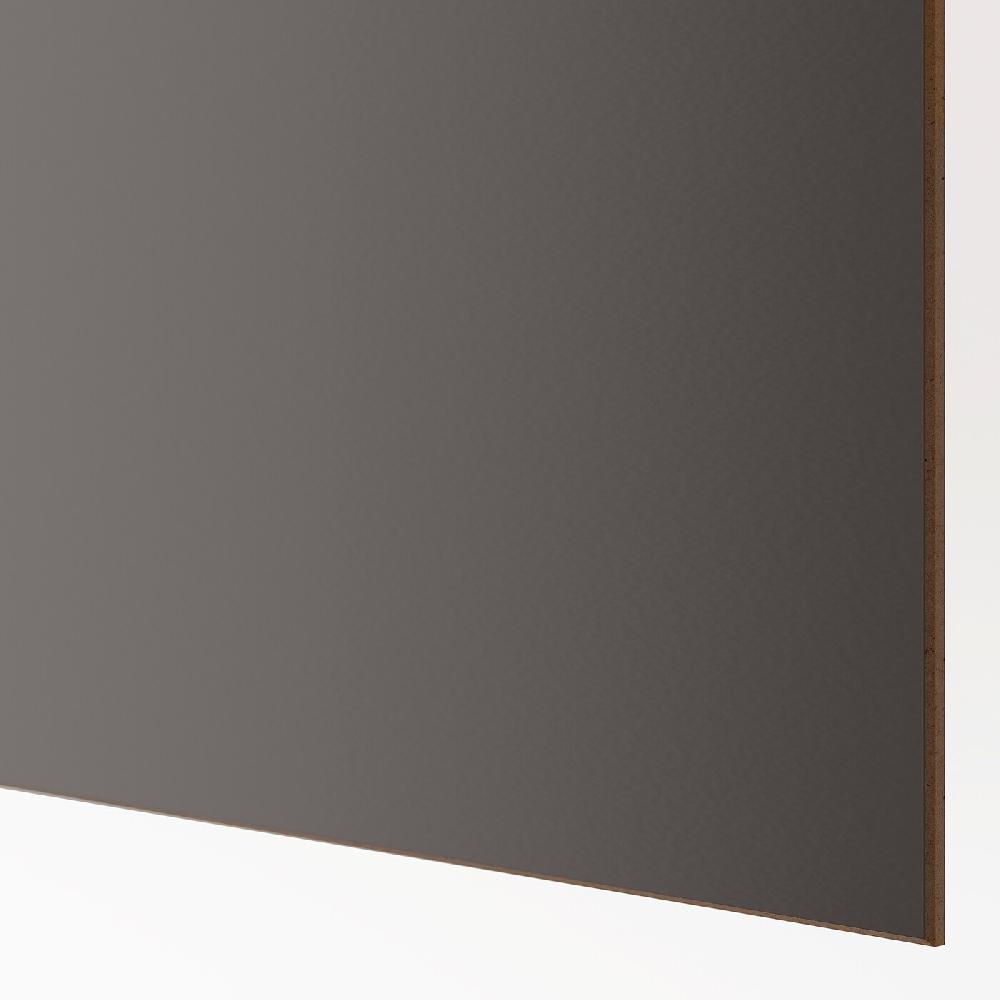 IKEA MEHAMN 2 Unidades Puertas Correderas Aluminio Ambos Lados/gris Oscuro Beige Grisáceo 200x201 Cm