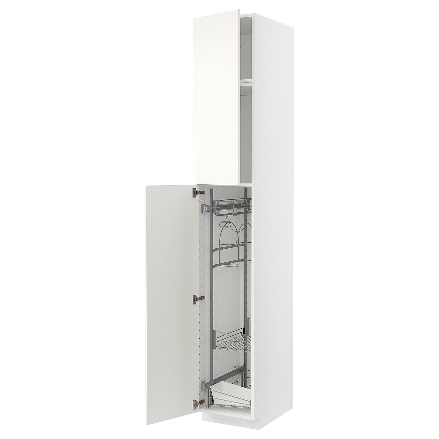 IKEA METOD Armario escobero blanco/Vallstena blanco 40x60x240 cm