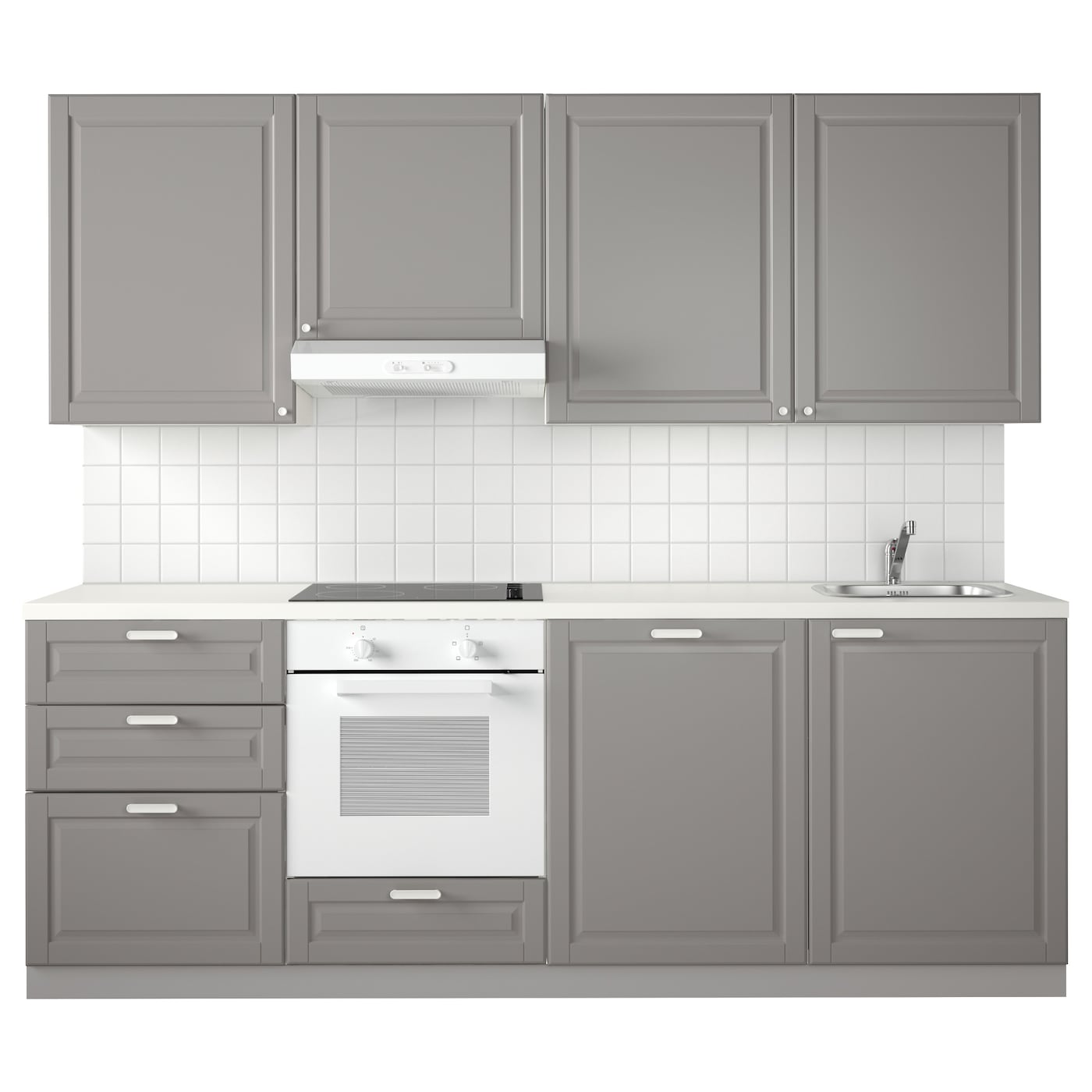 IKEA METOD Cocina blanco Maximera/Bodbyn gris 240x60x228 cm