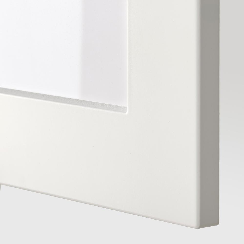 IKEA METOD / MAXIMERA Armario Pared Con Puertas De Vidrio Blanco/Stensund Blanco 60x100 Cm