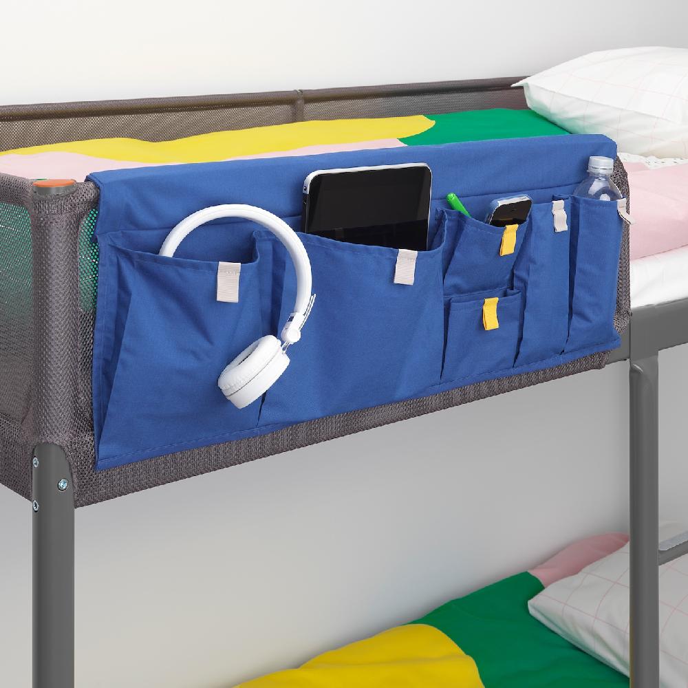 IKEA MÖJLIGHET Almacenaje Con Bolsillos Para Cama Azul 75x27 Cm