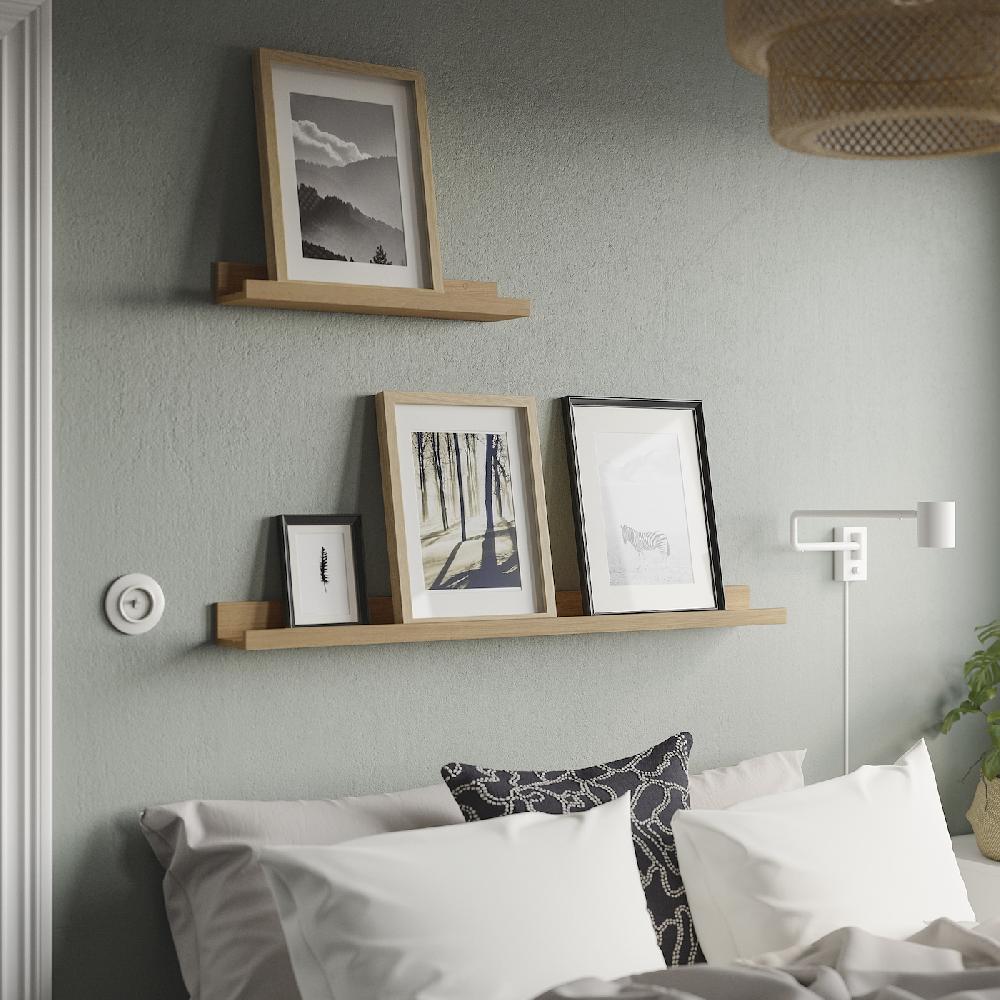 IKEA MOSSLANDA Estante Para Cuadros Efecto Roble 115 Cm