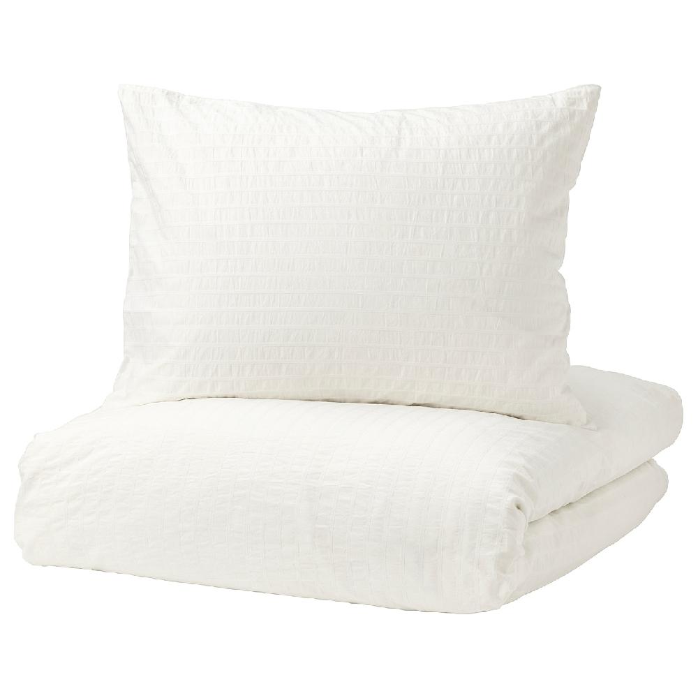 IKEA OFELIA VASS Funda nórdica y 2 fundas almohada blanco 240x220/50x60 cm