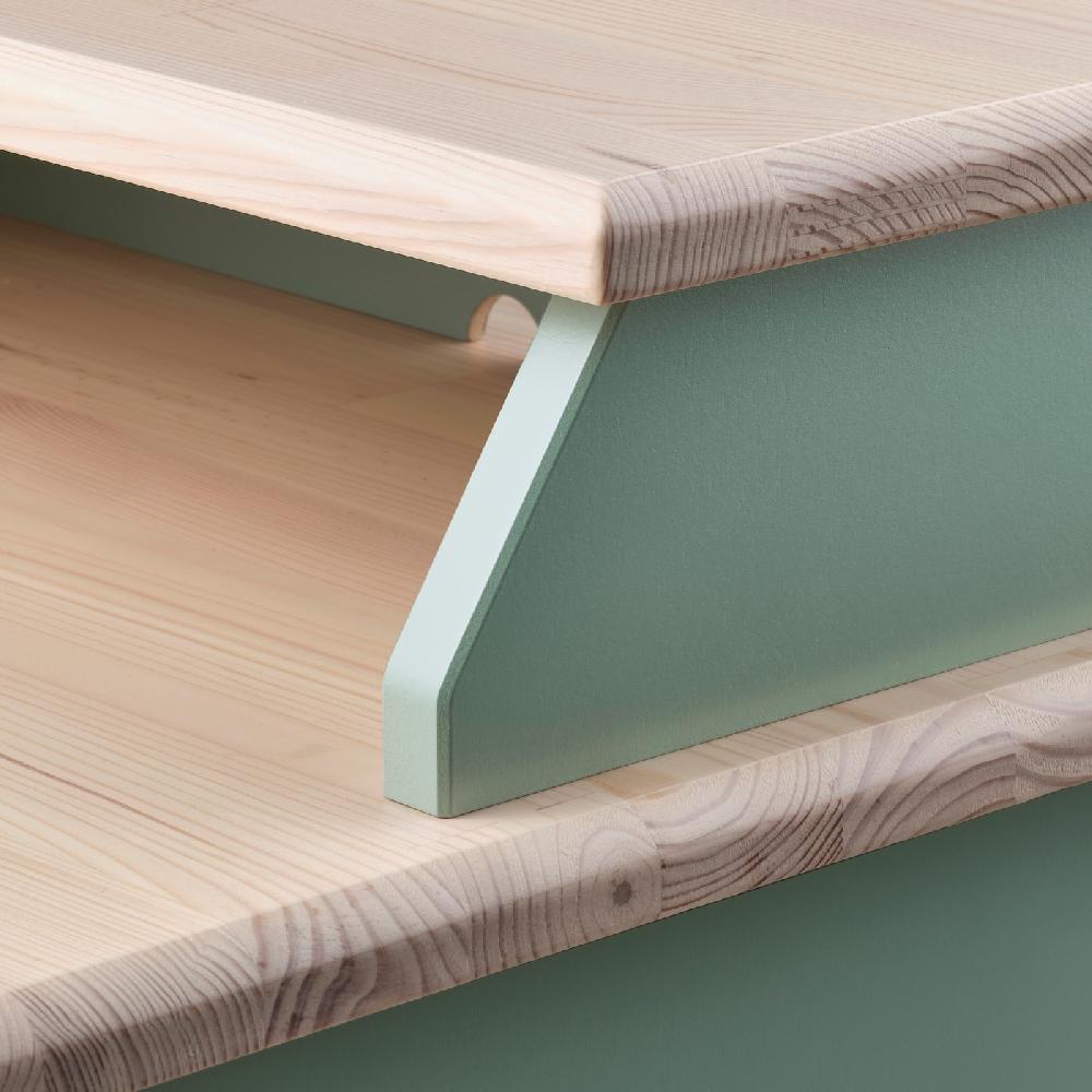 IKEA OLDERDALEN Mesita De Noche Verde Grisáceo/pino 47x43 Cm