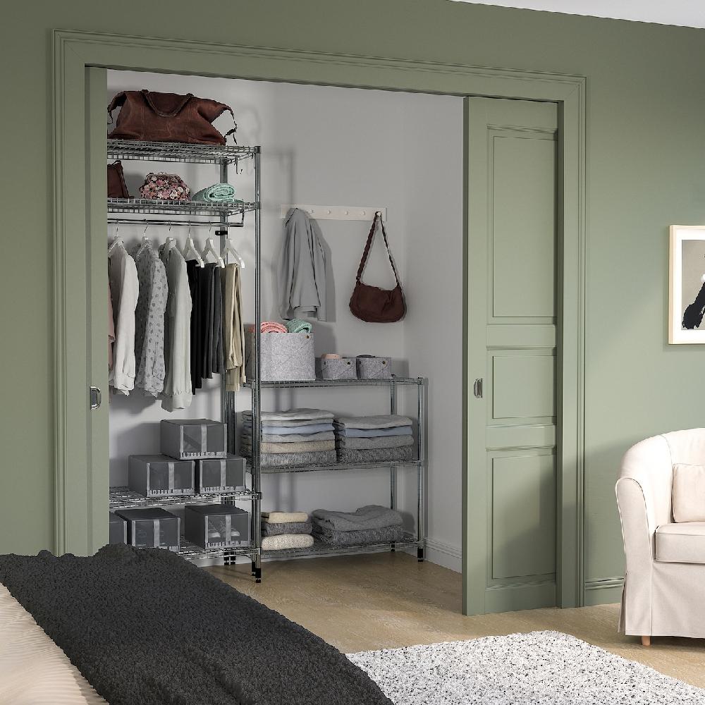 IKEA OMAR Recipiente Organizador Con Ventosa Con 1 Balda/galvanizado 186x50x201 Cm