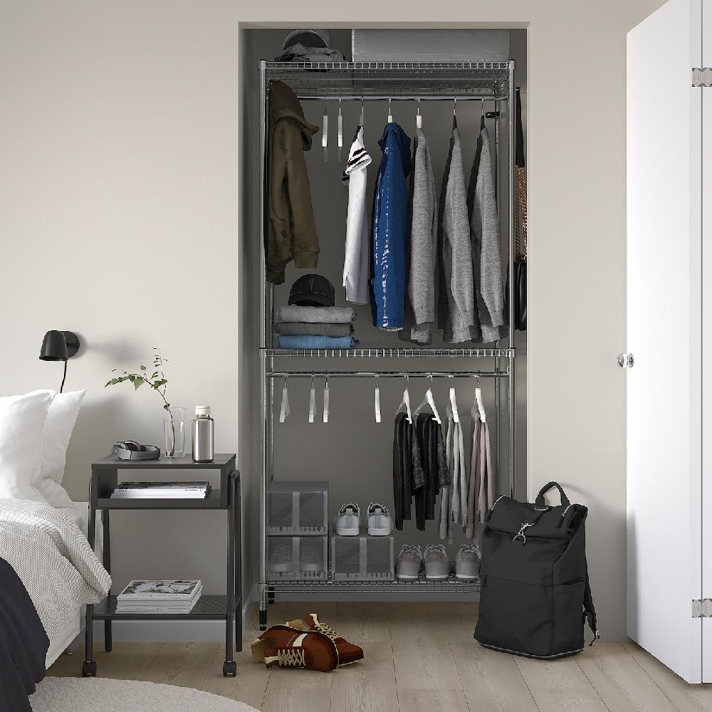 IKEA OMAR Recipiente Organizador Con Ventosa Galvanizado 92x50x201 Cm