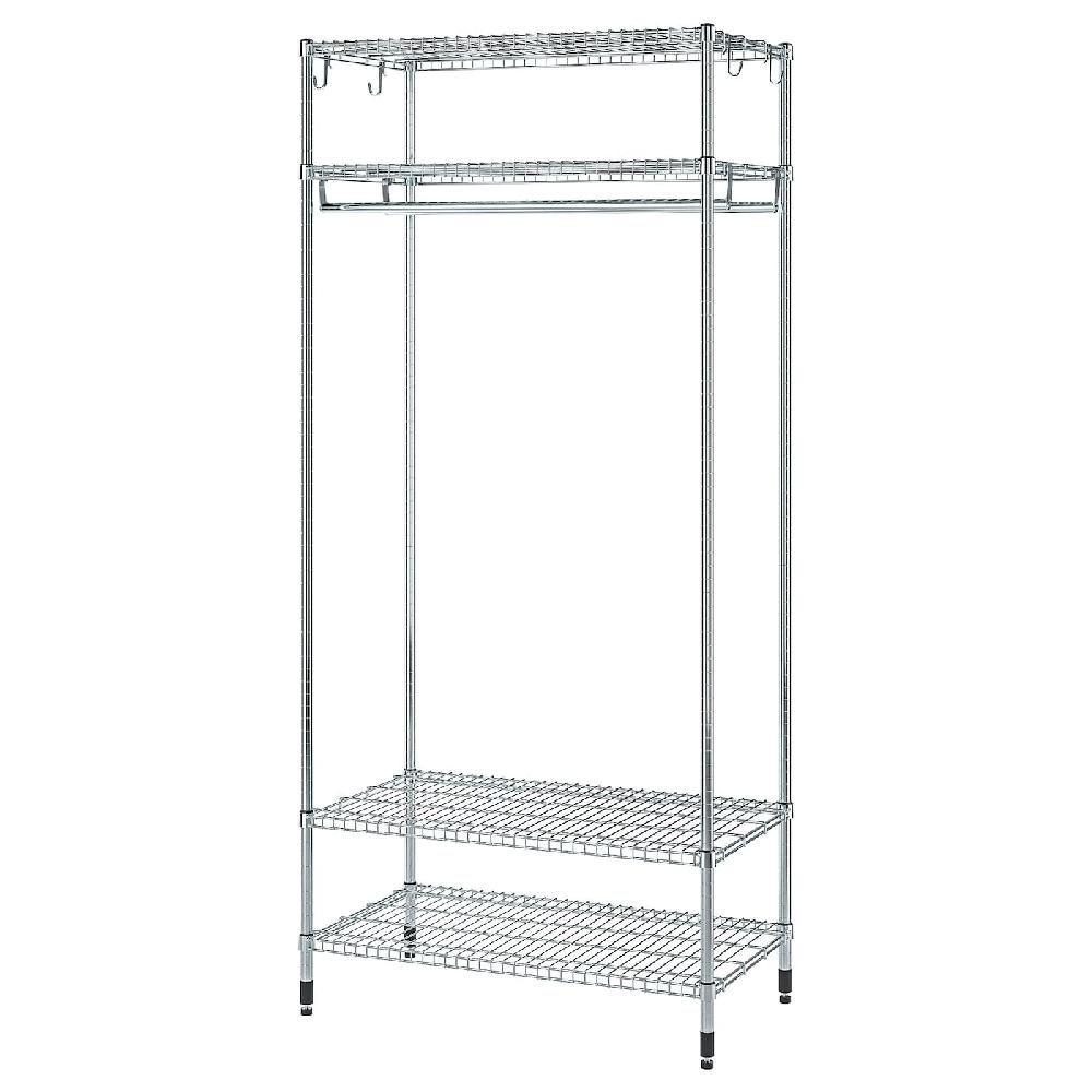 IKEA OMAR Recipiente organizador con ventosa galvanizado 92x50x201 cm